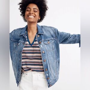 Madewell Light Blue Denim Oversized Jacket